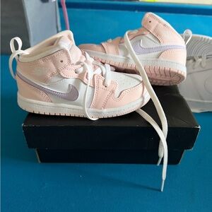 Nike Kids Pastel Pink, White & Lavender High-Top Sneakers